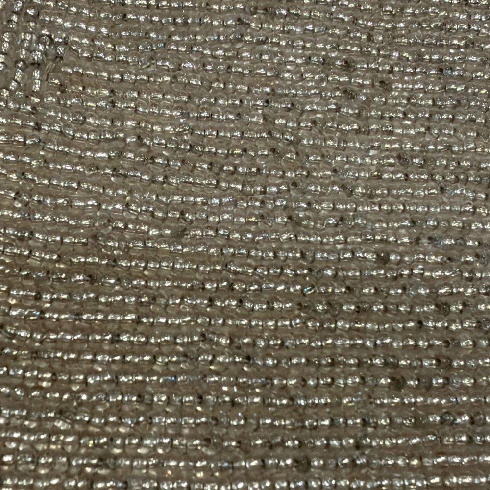 Vintage Delill Beaded Evening Bag Seed Bead Purse Silver &Gold Detachable Chain - Picture 7 of 16